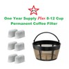 8-12 Cup Basket Shape Permanent Coffee Filter & a set