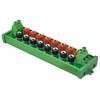Screw Mount 2 x 8 Position Banana Jack Distribution Module,