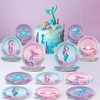 Naozinebi 72PCS Mermaid Party Plates Under the Sea Birthday Supplies
