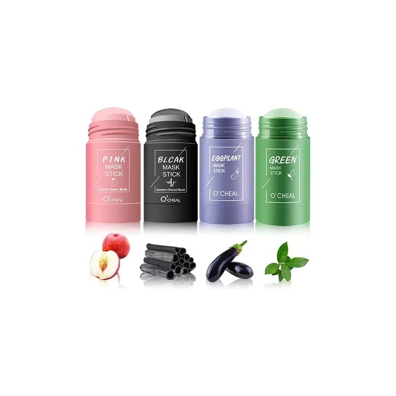 Mascarilla Facial Limpiadora Acne Te Berenjena Durazno Bambu