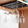 DESONAUT DESONAUT 2Pcs Wine Glass HolderStemware Rack Plastic Punch-free Hanging Under Cabinet for Bar,Kitchen and Restaurant (black)