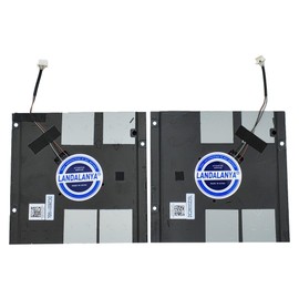 Replacement New Laptop CPU and GPU Cooling Fan for DELL Precision 7770 Laptop 0HN24M DC28000Z2SL MG75090V1-C290-S9A 06VJDM DC2800119SL MG75090V1-C291-S9A DC5V 0.8A Pair Fan