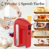 5-Speed Electric Hand Mixer, 800W Handheld Mixer with Turbo for