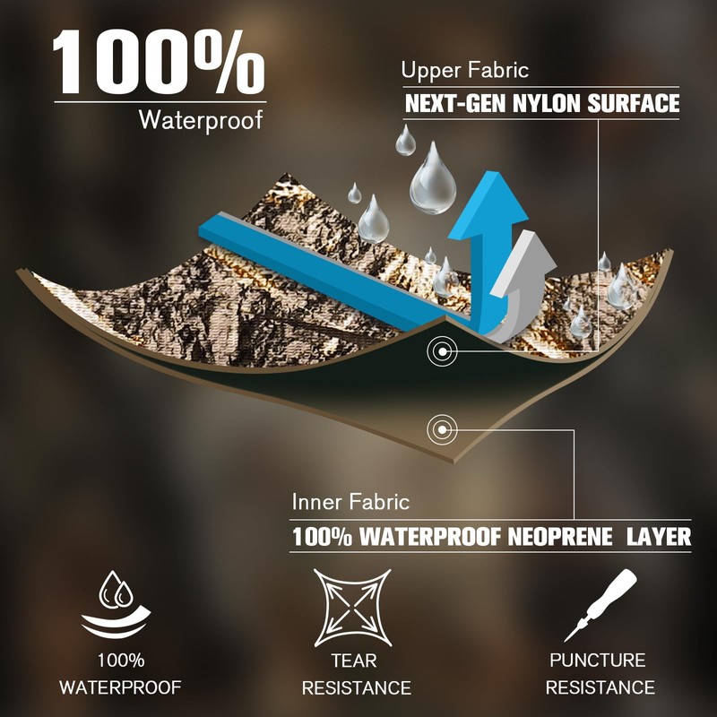 Trudave Chest Waders, 4.5mm Waterproof Neoprene Hunting Wader for Men
