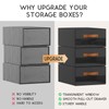 Homsorout Large Closet Storage Bins - 6 Pack Pull-Out Stackable