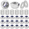 M10 Nuts, 40 Pieces Standard A2 V2A Self Locking Nuts,