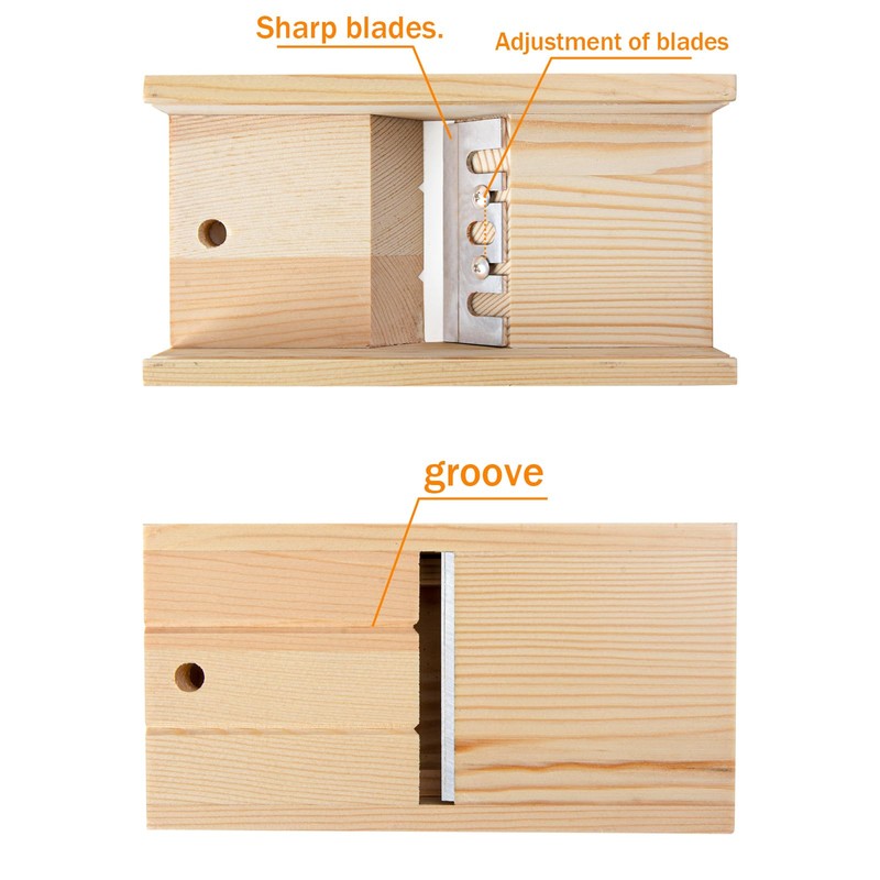 Wooden Soap Slicer, Soap Shaver with Sharp Blade for Handmade