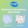 Forsite Nature's Escape Briefs Printed Adult Diapers, Mary Jane, Large,