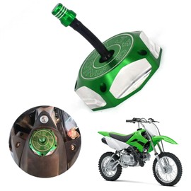 JFG RACING Dirt Bike Gas Cap,Motorcycle Gas Fuel Tank Cap with Breather Valve CNC for KX85 KX100 KX250 KX250F KX450F KX450 KLX450R KLX 110 KLX110 Dirt Pit Bike Green