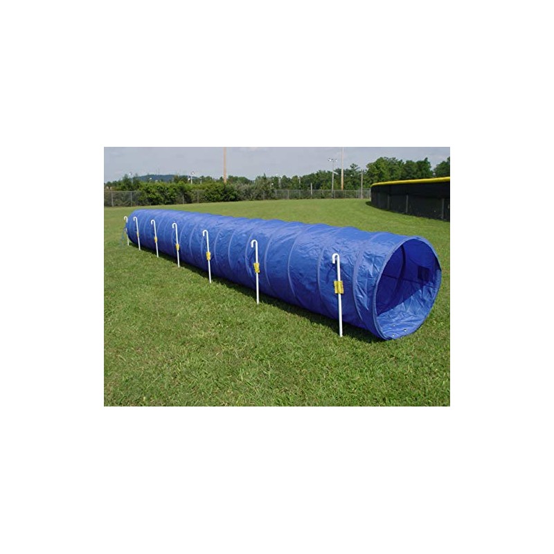 18' Dog Agility Tunnel with Stakes, Multiple Colors Available (Royal)