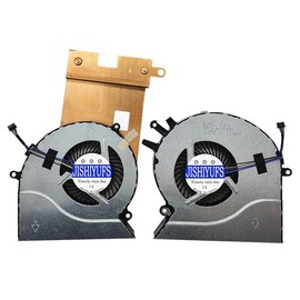 JISHIYUFS New CPU and GPU Cooling Fan for HP Omen 17.3 Inch 17-an 17-an120nr 17-AN010CA 17-AN012DX 17-AN013TX TPN-Q195 Series 0FJL60000H 0FJL50000H 931576-00000H 01 93 1577-001 DC5V 0.5A