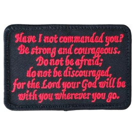 Unbranded HAVE I NOT COMMANDED YOU BIBLE VERSE JOSHUA 1:9 BLACK OPS RED HOOK MORALE PATCH