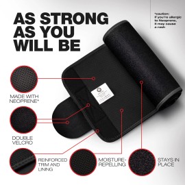 ActiveGear Waist Trimmer Belt for Stomach and Back Lumbar Support, Medium: 8"...