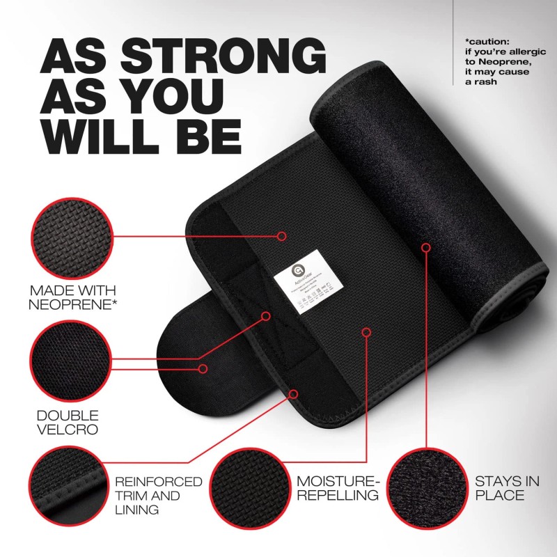 ActiveGear Waist Trimmer Belt for Stomach and Back Lumbar Support,
