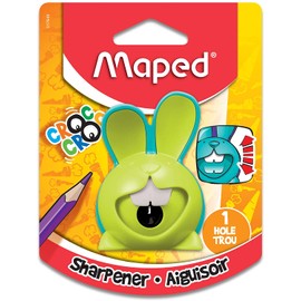Maped Croc Innovation 1 Hole Pencil Sharpener, Assorted Colors (017649)