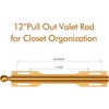 FIRJOY 12" Valet Rod for Closet Pull Out (1 Pack,