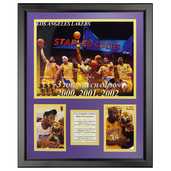 Legends Never Die Los Angeles Lakers Three-Peat Collage Photo Frame, 16" x 20", (19844U)