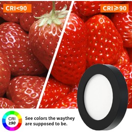 VST Under Cabinet Lights CCT 3000K-6500K, LED Puck Light Color Temperature and Brightness Adjustable with Touch Remote Dimmer ETL-Listed LED Driver for Drawer Wardrobe Kitchen (10Pcs Black)