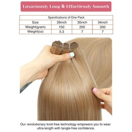 30 Inch Long Highlight Dark Blonde Hair Extensions Sew in Bundles Synthetic 200g Straight Weave Hair Weft