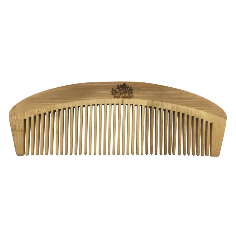 Bamboo hair brush and comb made of bamboo, set of