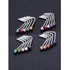 Mudder 20 Pieces Curved Nose Stud Stainless Steel Nose Ring