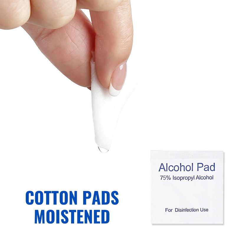 Awubsd 300 Pcs Alcohol Swabs, Individually Wrapped Alcohol Cleaning Pads