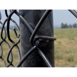 Jake Sales 8-1/4" Wire Ties (Aluminum)  (aka, Chain Link Fence Hook Ties, Tie Wires) (Black in Color) (300 Pack)