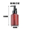 60ml/2oz Amber Frosted Glass Pump Bottles Soap Dispenser with Black