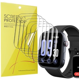 Blueshaweu Compatible for Fitpolo Smart Watches Screen Protector, [6 Pack] Full Coverage TPU Clear Film Compatible for Fitpolo, ENOMIR GTX12 1.99” Smart Watches (6 Pack)