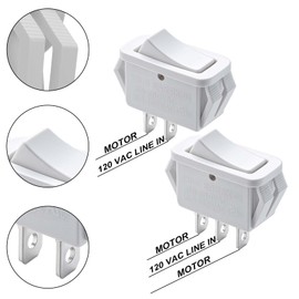 S97016970 Series Range Hood Rocker Switch Kit for Vent Hoods Replacement Fan Motor and Light Switch Parts Compatible with 02104-00, 02105-00, 1256884, 561093