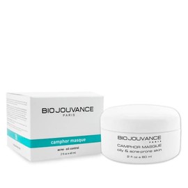 BIO JOUVANCE PARIS - Camphor Mask 2oz / 60ml - For Normal/Oily/Acne-Prone Skin | Eliminate Acne Breakouts | Minimizes Large Pores | Weekly Facial Skin Care Treatment Regimen | Made in France
