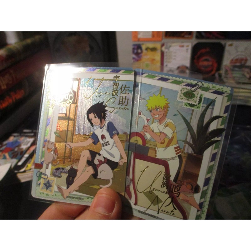 Naruto Card PU lot of 2 Connecting cards Naruto Sasuke