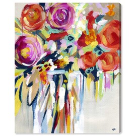 The Oliver Gal Artist Co. Floral and Botanical Wall Art Canvas Prints 'Secret Garden' Home Décor, 20" x 24", Red