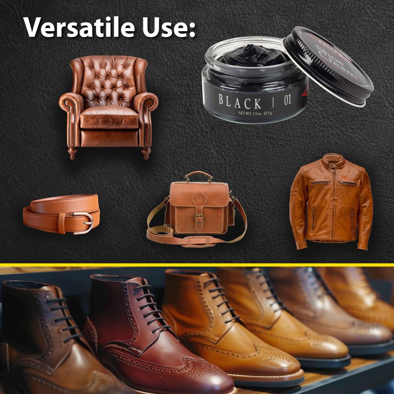 Kelly's Black Shoe Polish 1.5 oz - Professional Leather Shoe