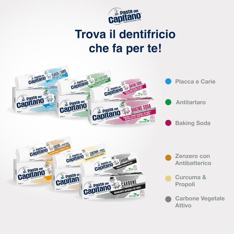 Pasta del Capitano, Organic Toothpaste - Gives Freshness and Freshens