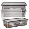3Pcs Silverware Organizer With Lid: Kitchen Drawer Organizer With Lid