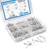BESTYCHAO 420pcs 8 Sizes Aluminum Blind Rivets, 3.2mm 4mm Pop
