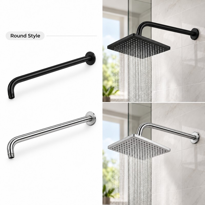 Wall Mounted Shower Head Extension Arm for Rainfall Showers –