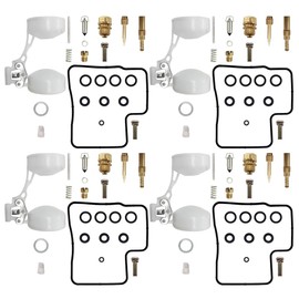 4-Pack Carburetor Carb Rebuild Repair Kits with Float Replacement for Honda Goldwing 1200 GL1200A GL1200I GL1200SE GL1200SEi