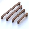 KOVNISE Cabinet Pulls Solid Wood Pulls Dark Walnut Original Wood