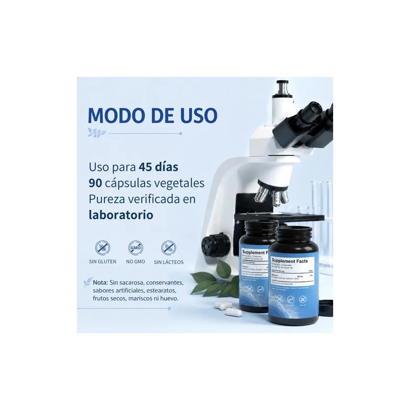 Magnesio Triple Quelado Alta Abs Non Gmo Caps Veganas