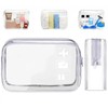 MORICOH Kulturbeutel, transparent, mit Reiseflaschen, 14-teiliges Set (100 ml) und