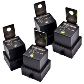 HD Switch - 4 Pack - 12V Relay fits Scag 483013 with Diode - Weatherproof - LED Indicator Upgrade