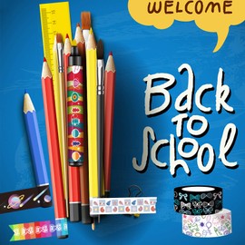 KUNMINGER 40 Rolls Washi Tape Set - 15 mm Wide Colored Decorative Tape for DIY Crafts, Junk Journal Supplies, Scrapbooking Supplies, Bullet Journals, Planners, Party Decorations