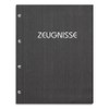 Certificate Folder in Black Linen Look Cover with High-Quality Embossed