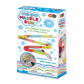 Buddy & Barney Bath Time Marble Run Toy 36-Piece Set - Build a Track and Run the Special Balls Down! Bath Toy for Baby 2 3 4 5 6 Years Old