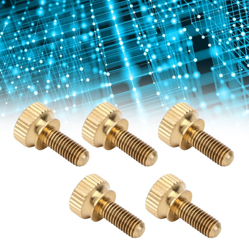 50Pcs Flat Knurled Thumb Screw Wring Round Head Pure Copper
