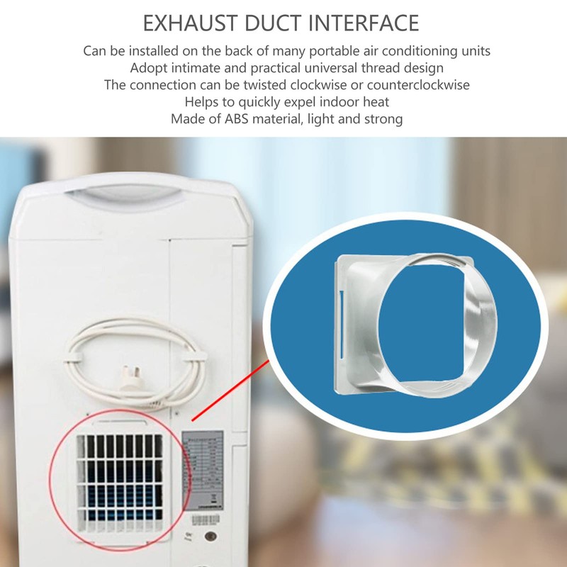 Universal Thread Air Conditioner Exhaust Hose Coupler Square to Round