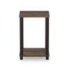 FURINNO Turn-N-Tube Haydn End Table, 1-Pack, Walnut/Brown