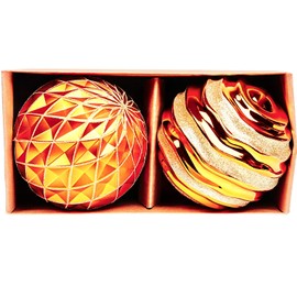 Dohance Christmas Ornaments Set 2ct Christmas Tree Decoration Ornament Balls Decor Baubles for Xmas Trees Decor Holiday Party Wedding Decoration